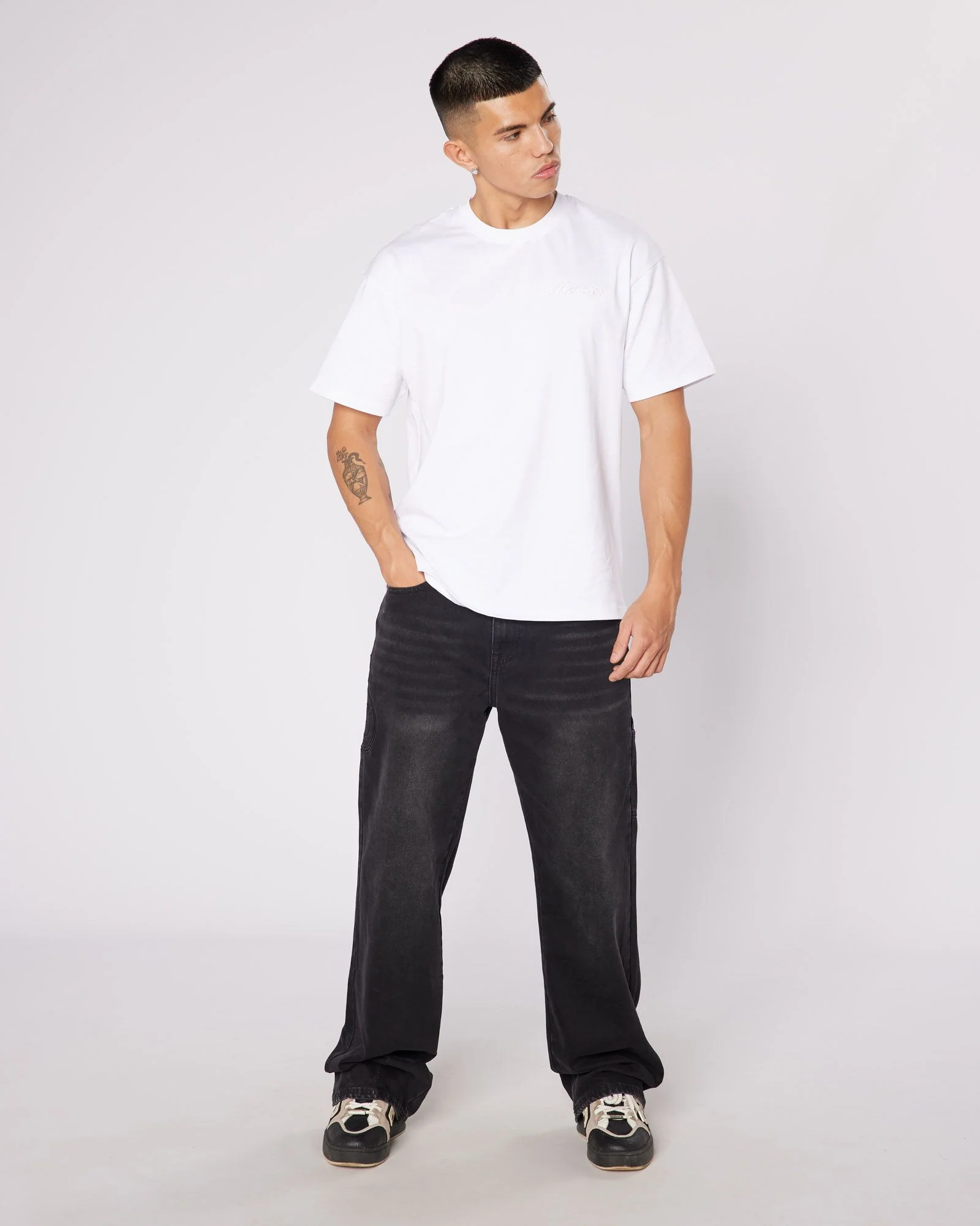 Badge Worker Jeans Black - Image 6