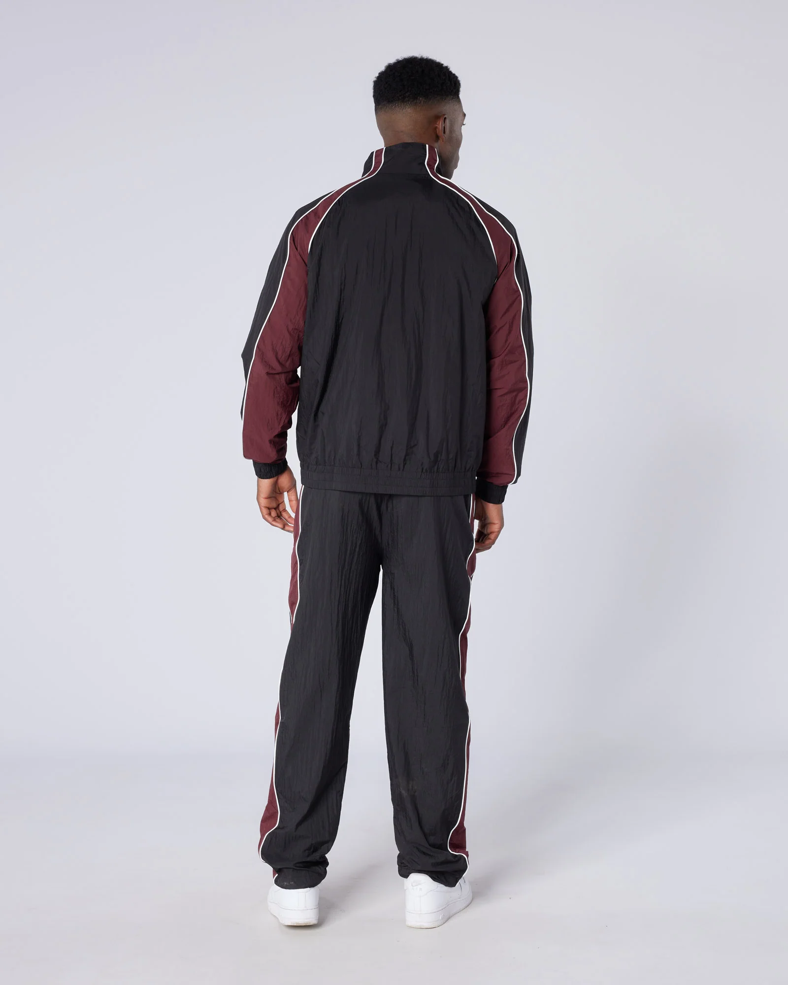Homerun Track Pants Black Burgundy - Image 4