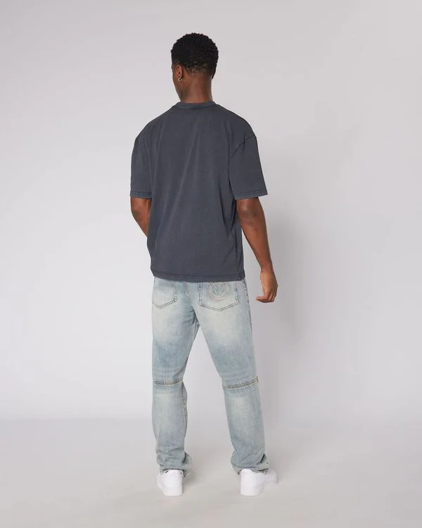 Relaxed Washed Blank Tshirt Black - Image 3