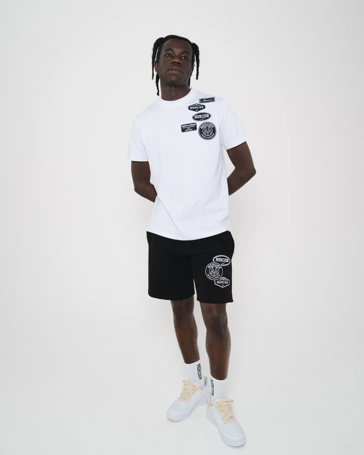 Mono Badge Shorts Black - Image 3