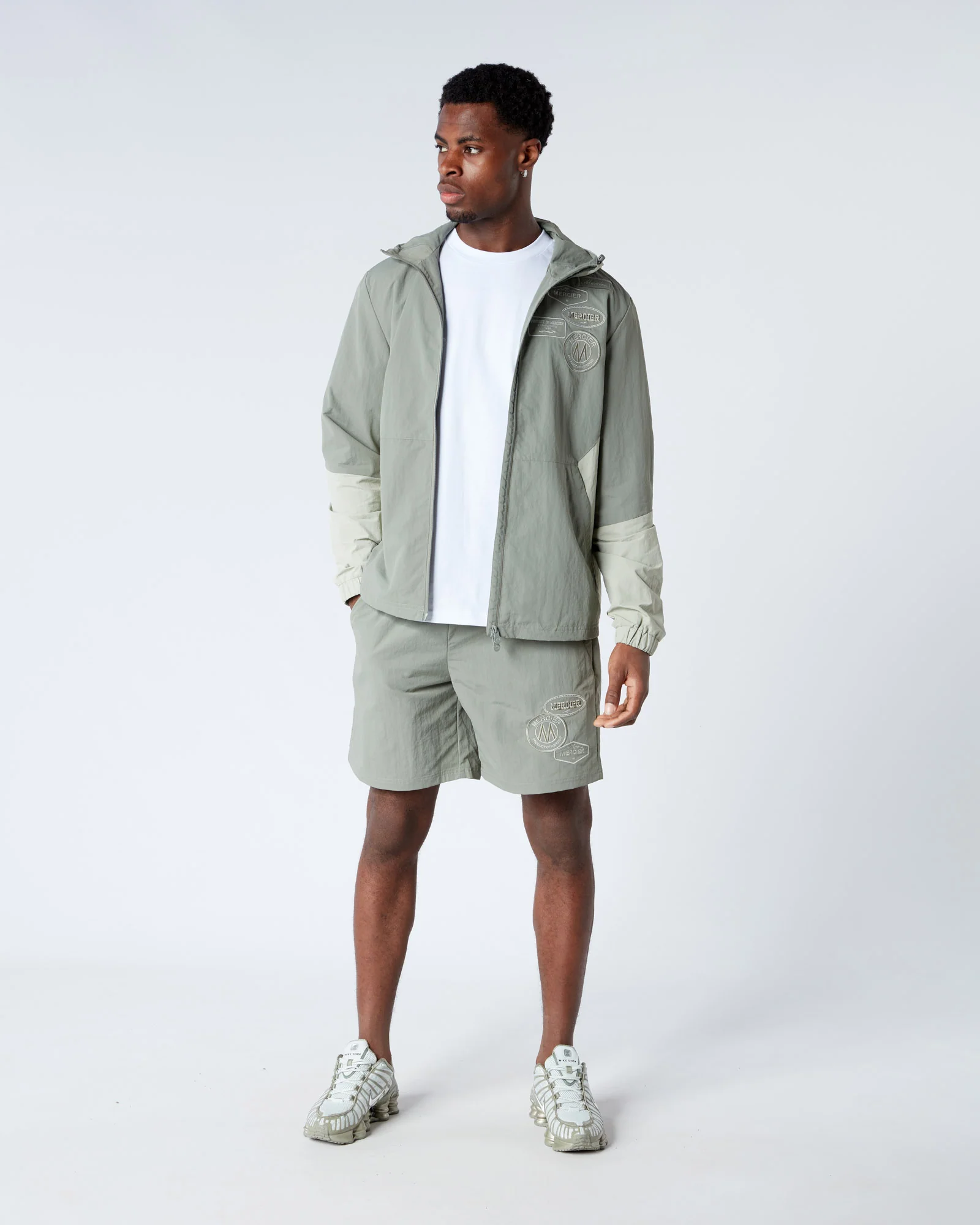 Angle Badge Shorts Sage - Image 6