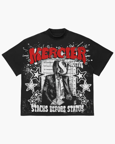 Stack relaxed Tshirt Vintage Black