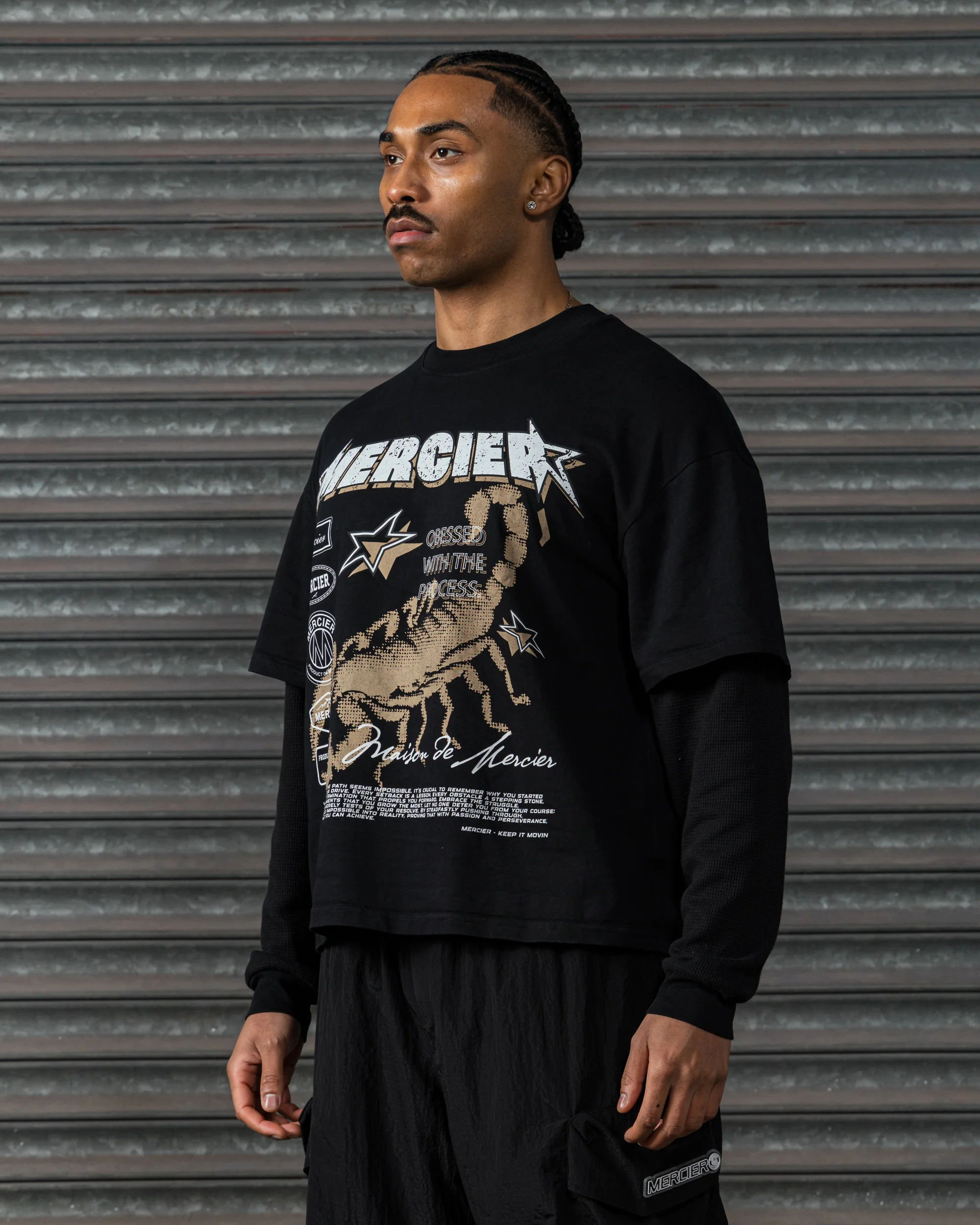 Stinger Double Layer T-shirt Black - Image 6