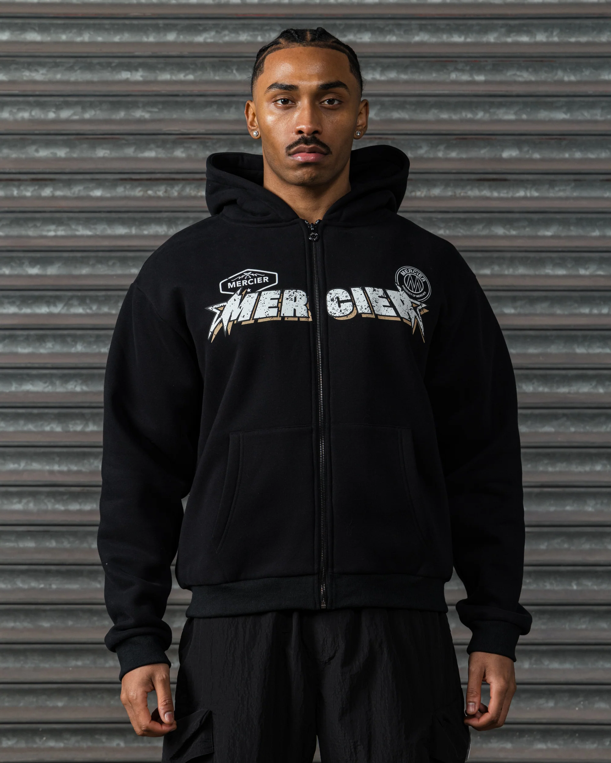 Stinger Zip up Hoodie Black - Image 2