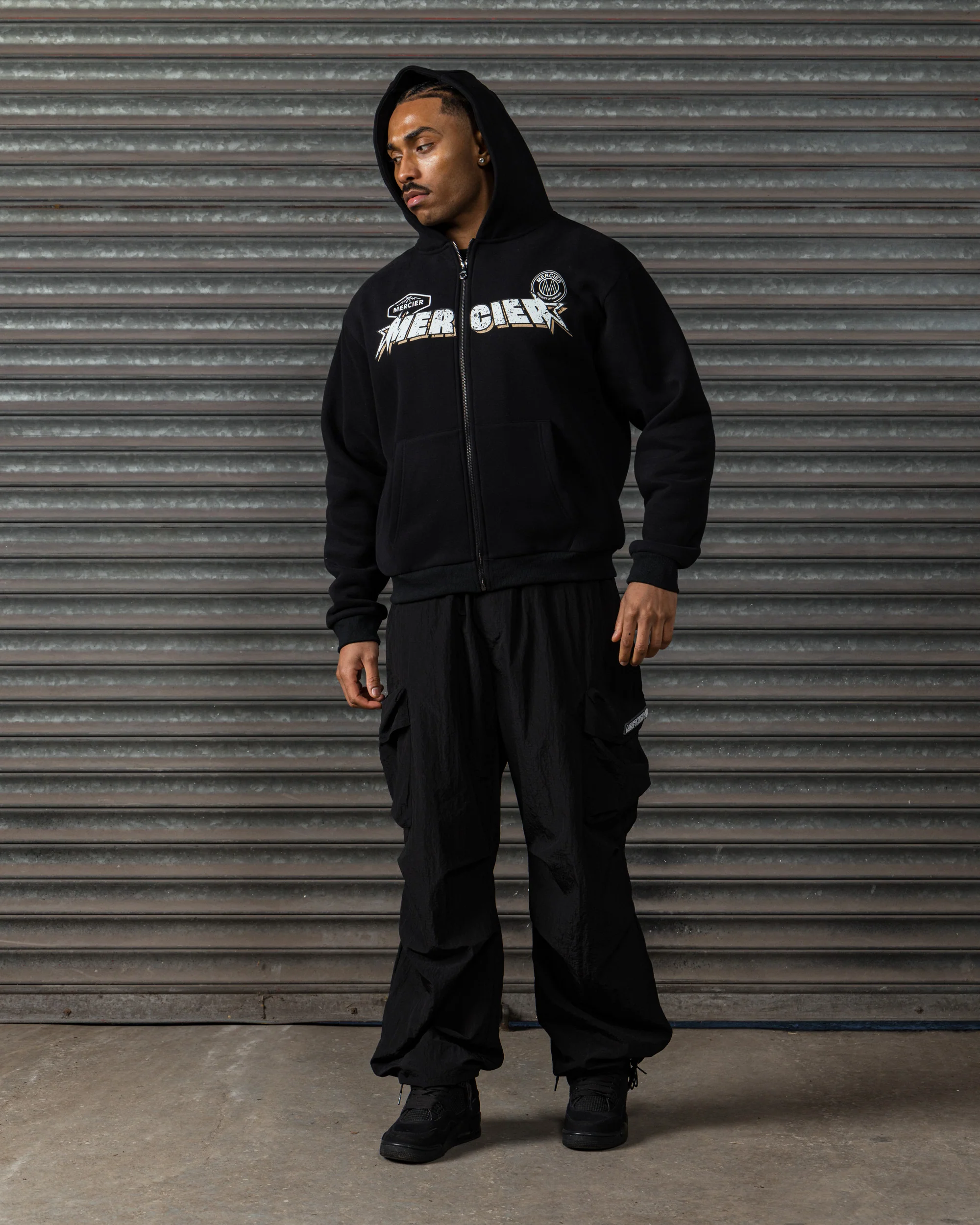 Stinger Zip up Hoodie Black - Image 3