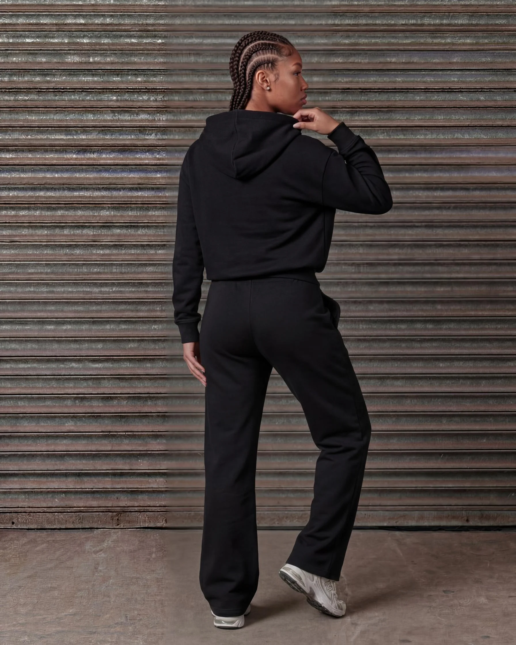 Women's Authenticity Hoodie Black Gold - Image 3