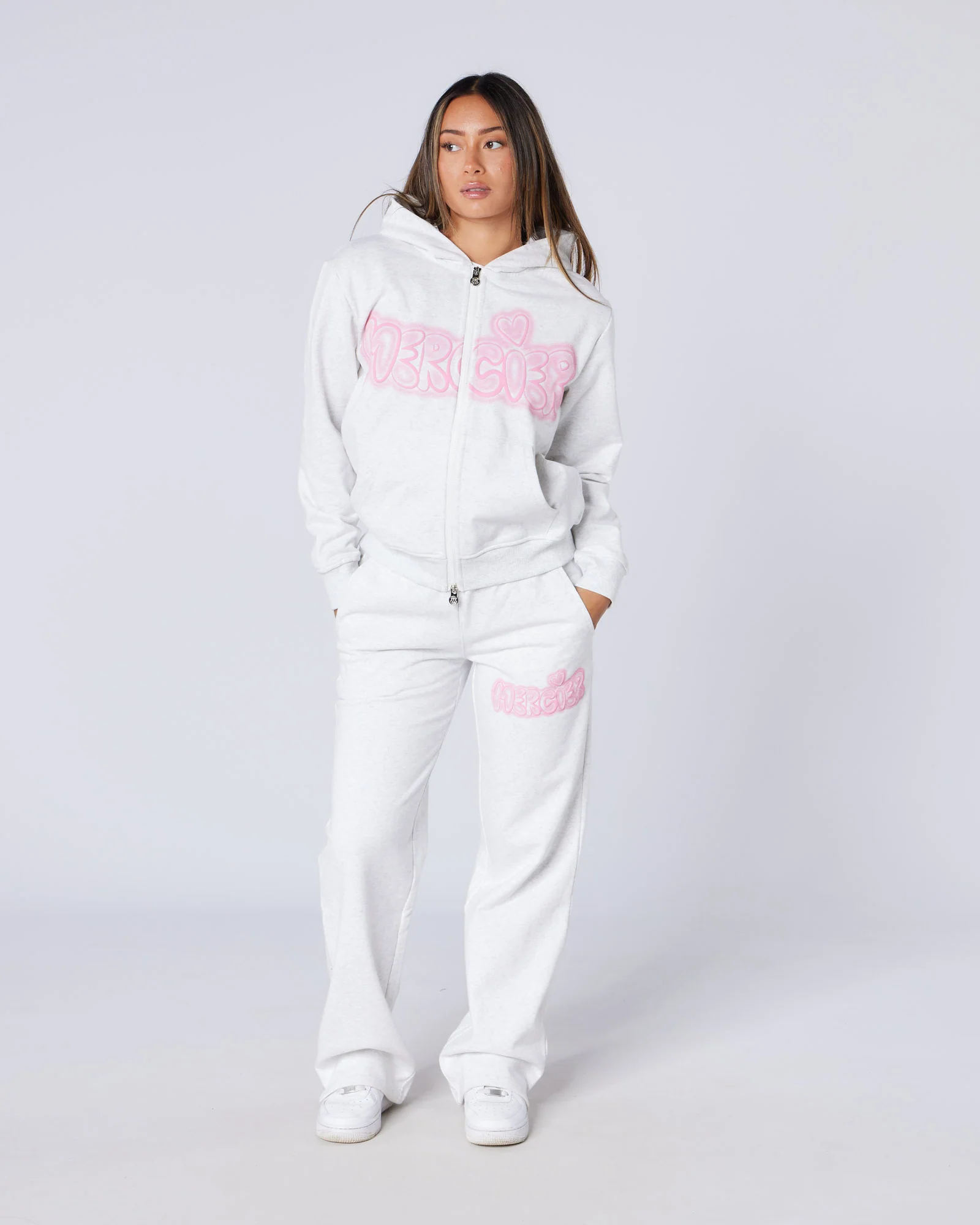 Womens Fantasy Hoodie Grey Marl - Image 3