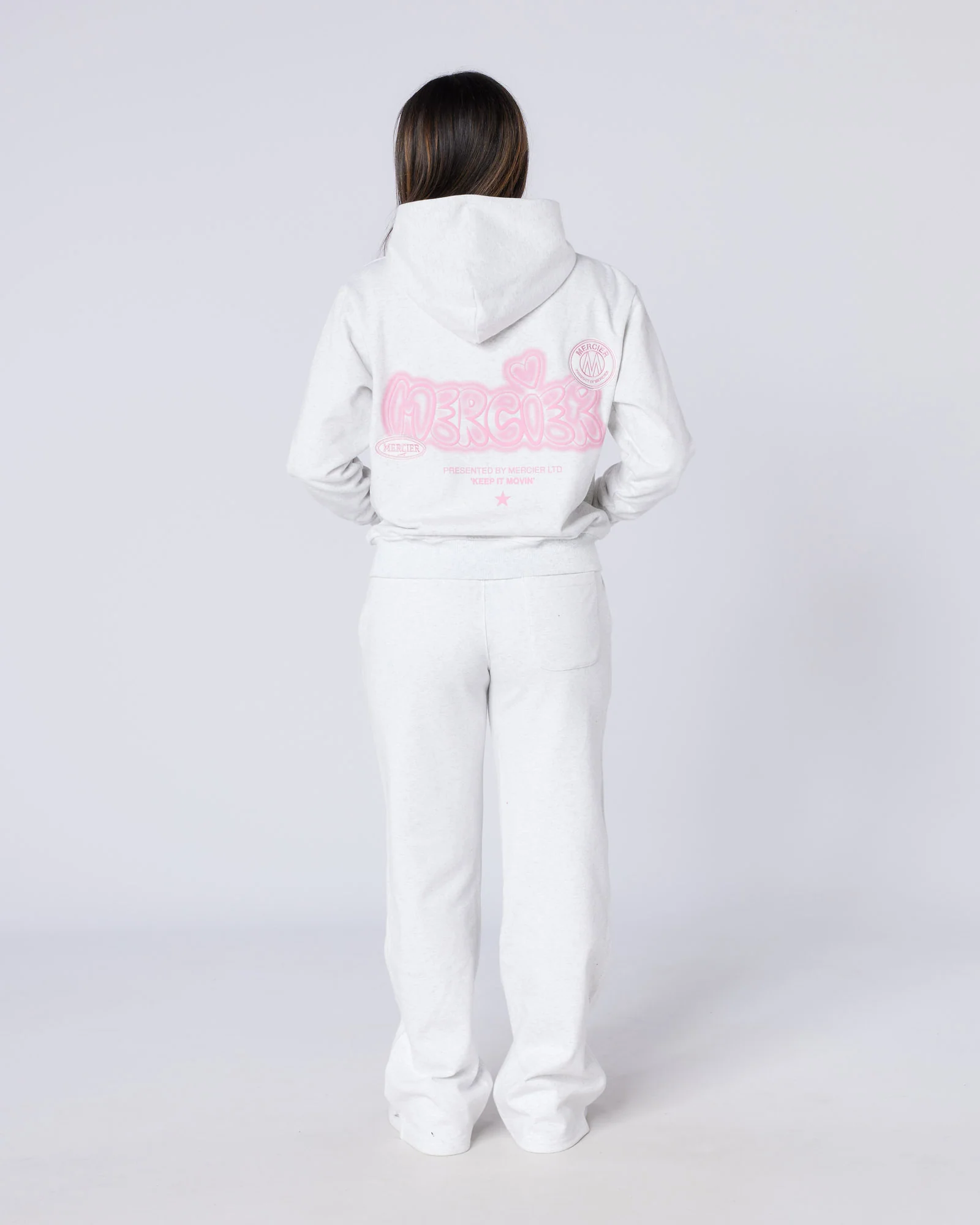 Womens Fantasy Hoodie Grey Marl - Image 5