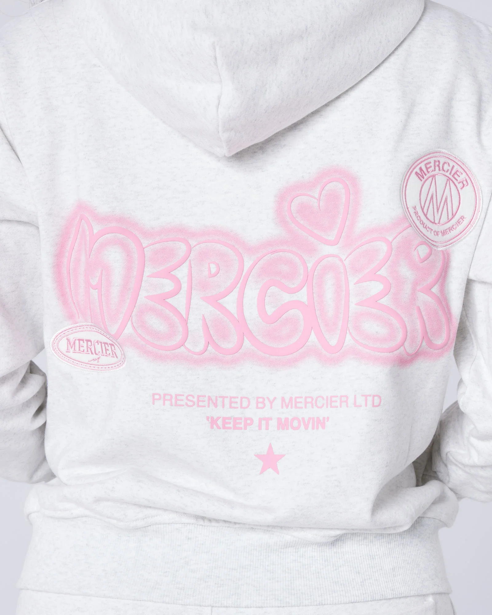 Womens Fantasy Hoodie Grey Marl - Image 6