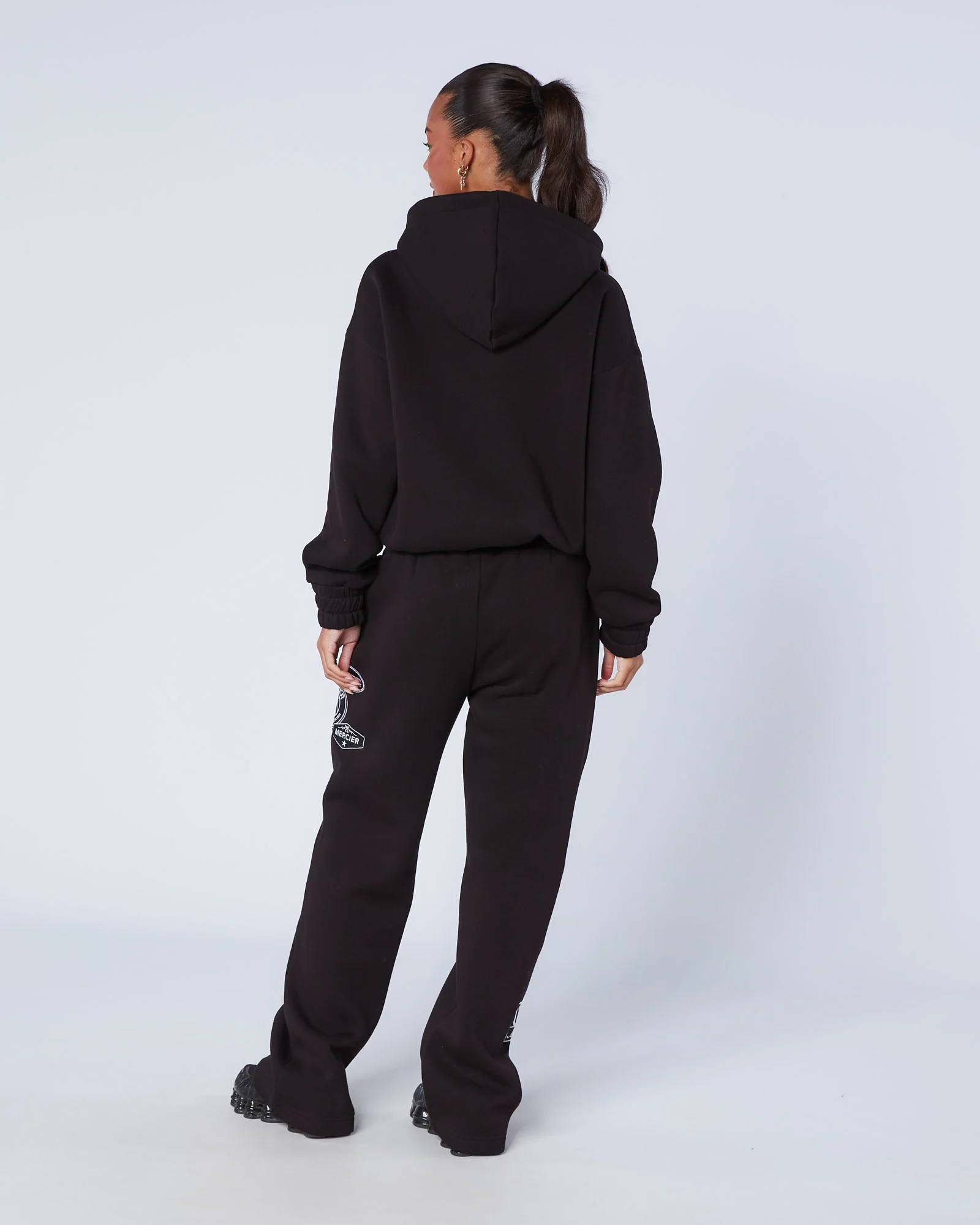 Womens Mono OG Zip Hoodie Black - Image 7