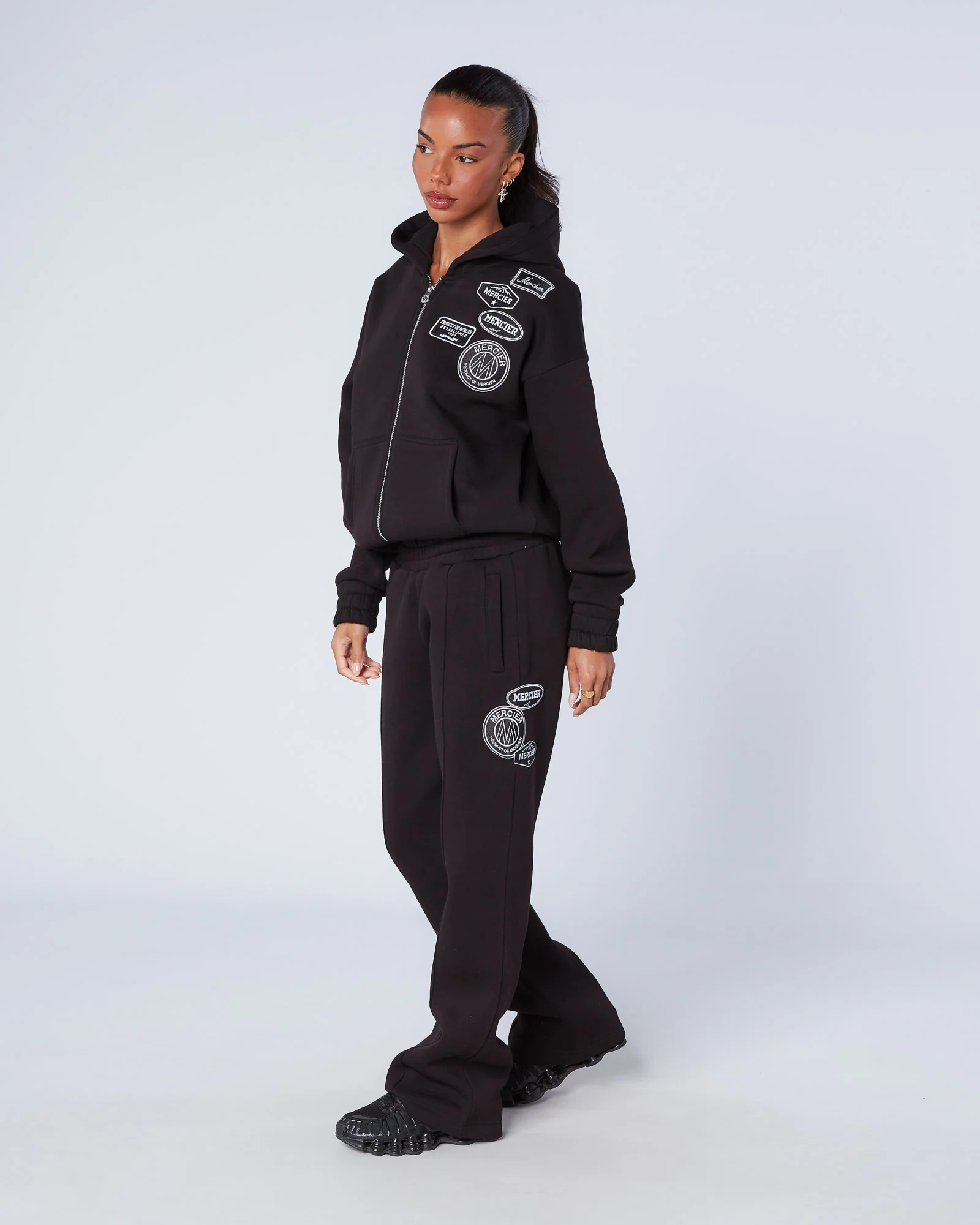 Womens Mono OG Pintuck Joggers Black - Image 5