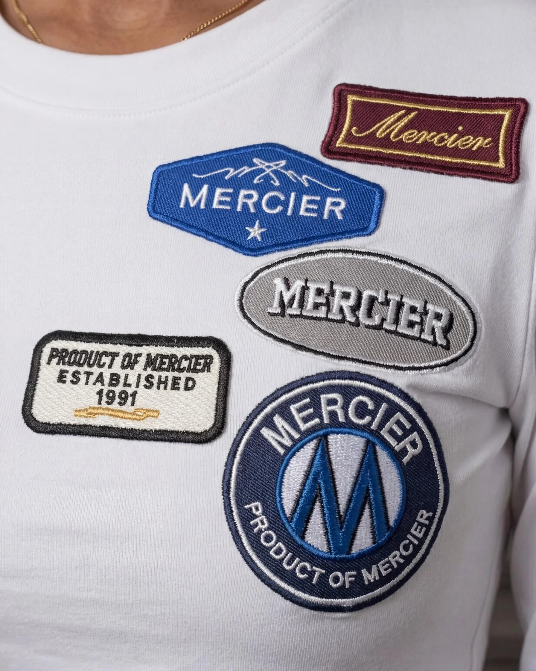 Women's OG Badge LS Fitted Tshirt White - Image 3