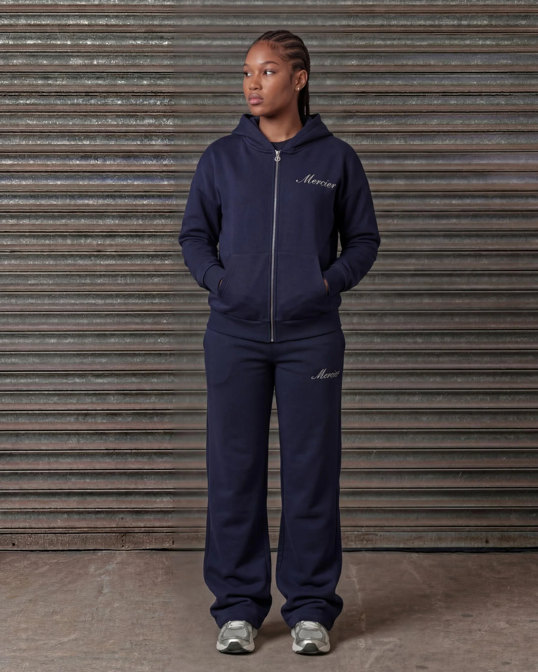 Women's Authenticity Jogger Navy Silver - Image 4