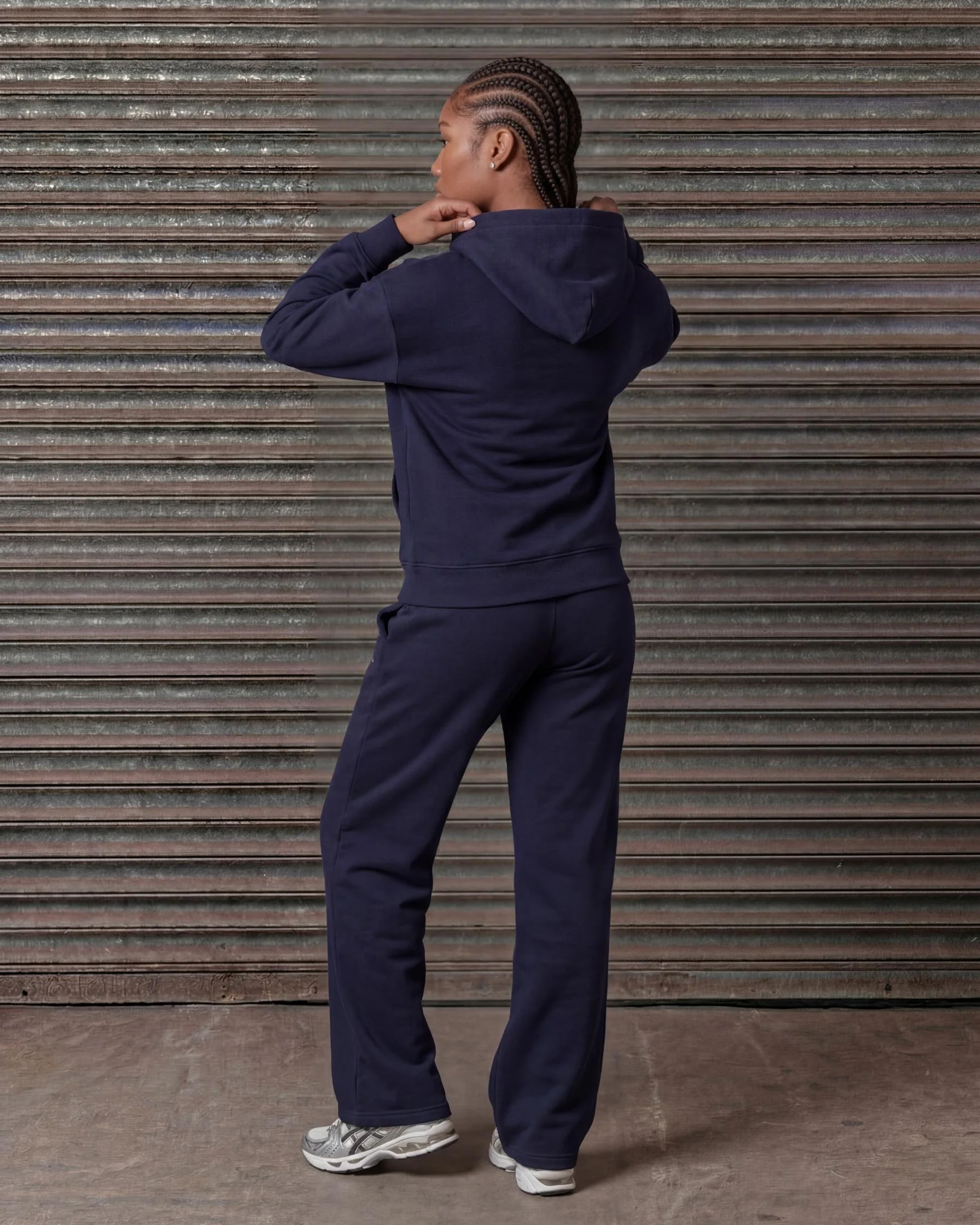 Women's Authenticity Jogger Navy Silver - Image 5